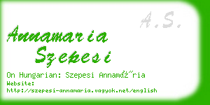 annamaria szepesi business card